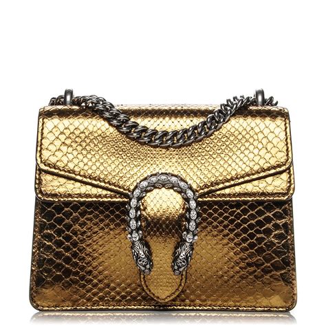 gucci dionysus python mini shoulder bag gold|Gucci dionysus suede.